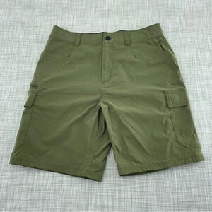 Orvis Mens Size 32 Army green tech cargo shorts 1548